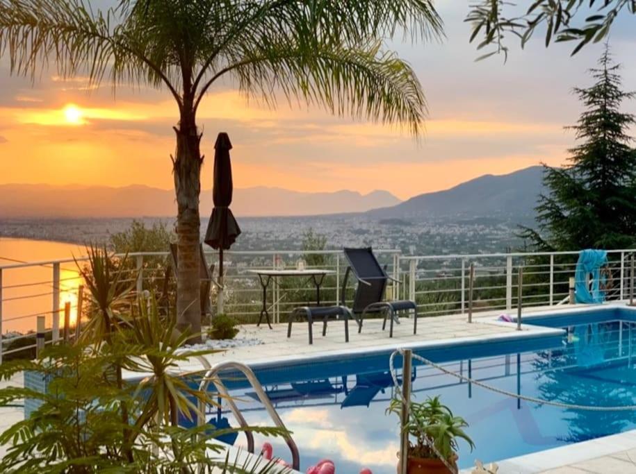 Marine'S Lux Villa:Golden Sunset Kalamata Luaran gambar